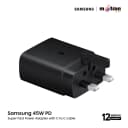 Samsung 45W PD Super Fast Power Adapter with C to C cable