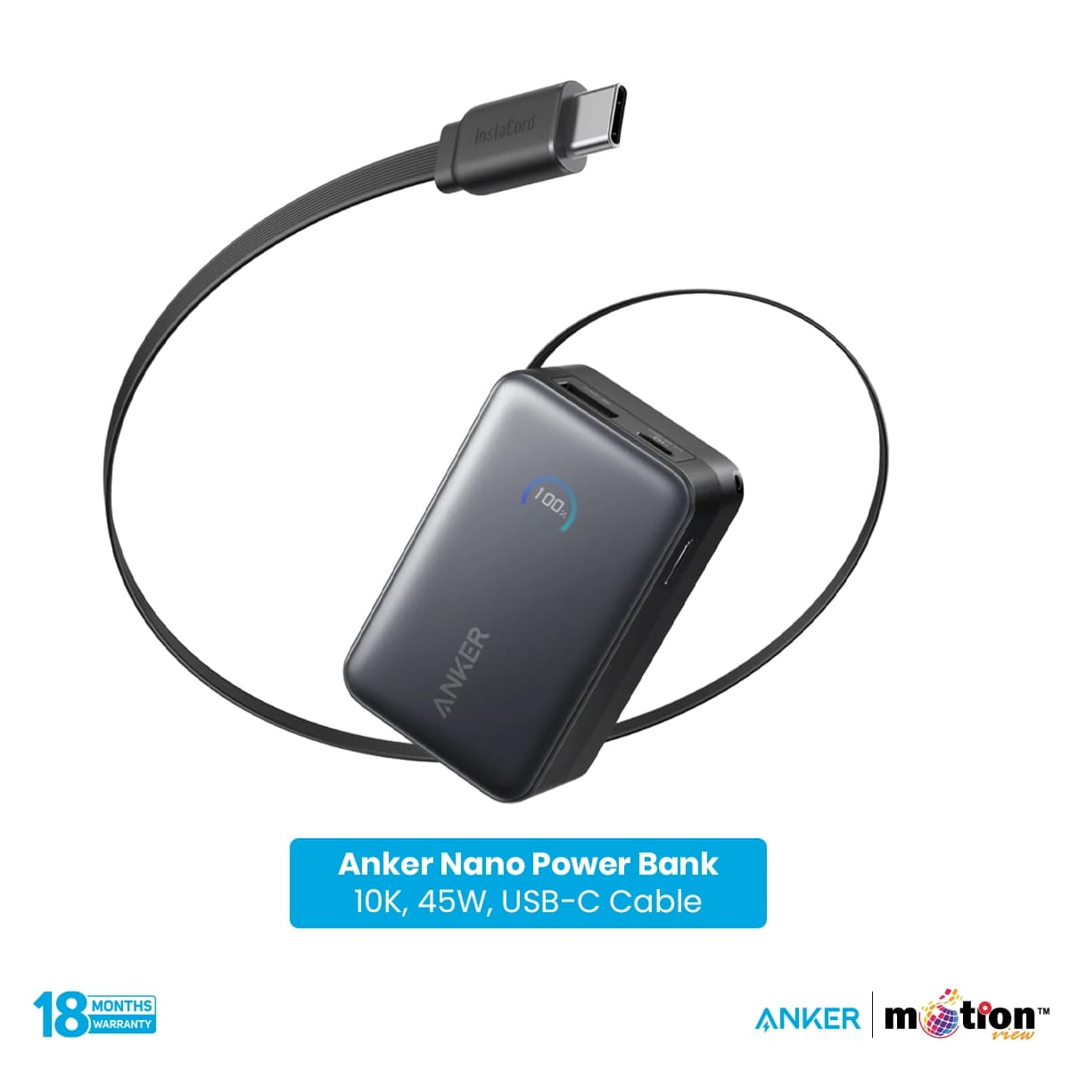 Anker Nano 45w 10000mAh Power Bank black